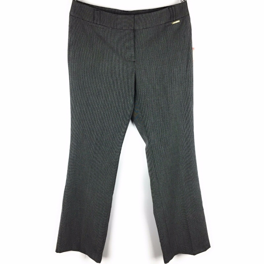 Anne Klein Woven Trousers Size 10 NWT Black/Gray